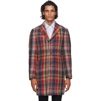 Etro Multicolor Wool Coat In Multicolour
