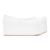 Flat Apartment White Pointed Toe Platform Ballerina Flats In White
