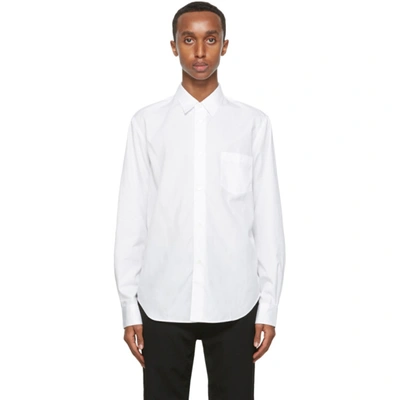Comme Des Garçons Homme Deux White Broadcloth Shirt In 2 White