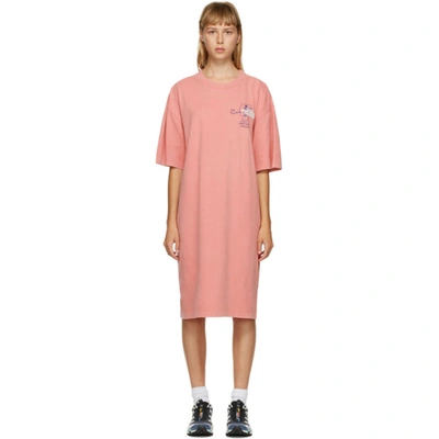 Brain Dead Pink The North Face Edition Ringer T-shirt Dress In Rose - Rn2