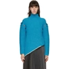 ANDERSSON BELL BLUE RIB DETACHABLE SLEEVE TURTLENECK