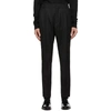 Balmain Embroidered Crepe Straight-leg Tailored Trousers In Black