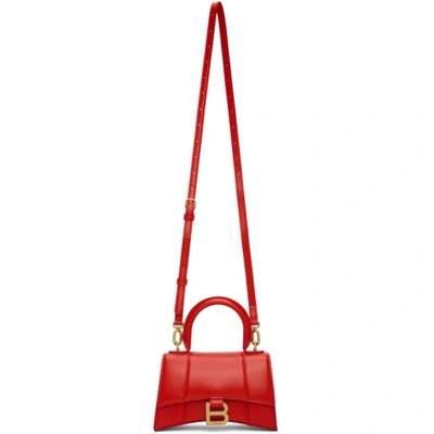 Balenciaga Red Xs Hourglass Bag In 6406 Red