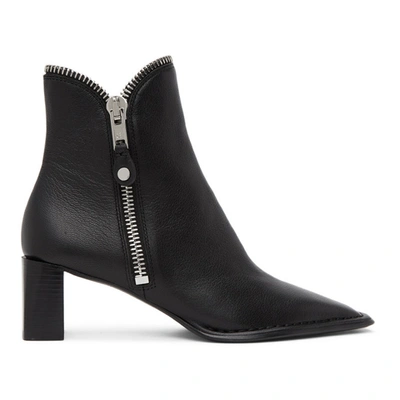 Alexander Wang Lane 50 Black Leather Ankle Boots