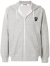 Comme Des Garçons Play Sweatshirt With Logo On The Chest In Grey