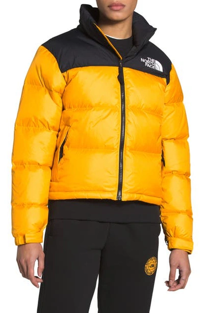 The North Face Nuptse 1996 Packable Shiny Quilted Down Jacket In Yellow