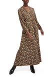 SCOTCH & SODA PRINT TIE WAIST MAXI DRESS,158983