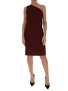 Bottega Veneta Women's One Shoulder Knit Dress In Brown