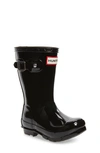 Hunter Kids' Original Gloss Waterproof Rain Boot In Cavendish Blue