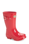 Hunter Kids' Original Gloss Waterproof Rain Boot In Thrift