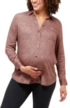 NOM MATERNITY CHARLEY BUTTON-UP MATERNITY/NURSING TOP,4547