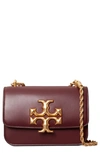 Tory Burch Small Eleanor Convertible Leather Shoulder Bag In Claret