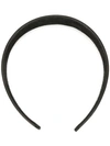 Jennifer Behr Black Leon Leather Headband In Black
