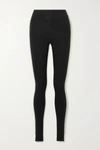 THE MARC JACOBS + CAPEZIO FAUX PEARL-EMBELLISHED STRETCH-COTTON JERSEY STIRRUP LEGGINGS