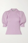CECILIE BAHNSEN MADDY RIBBED-KNIT TOP