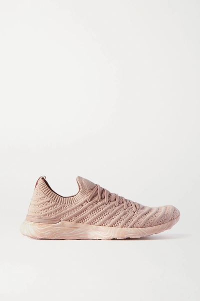 Apl Athletic Propulsion Labs Techloom Wave Mesh Trainers In Pink