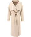 Harris Wharf London Women Volcano Coat Pressed Wool In Beige
