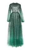 VALENTINO WOMEN'S SEQUIN-EMBROIDERED TULLE GOWN,823702