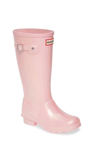 Hunter Kids' Original Nebula Iridescent Rubber Wellies 7-10 Years In Pink