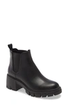 Steve Madden Howler Chunky Mid Heeled Ankle Boot In Black