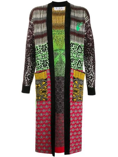Off-white Persian Fantasy Kimono 和服 – 灰色 & 绿色 In Multicolor