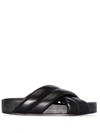 JIL SANDER CROSSOVER PADDED SANDALS