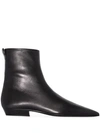 JIL SANDER POINTED-TOE ANKLE BOOTS