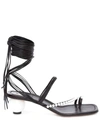 JW ANDERSON PEARL WRAP ANKLE SANDALS