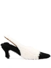 MARNI TWO-TONE TEXTURED PUMPS