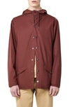 Rains Lightweight Hooded Rain Jacket In Maroon