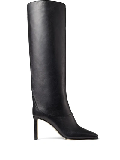 Jimmy Choo Tempe Knee-high Leather Boots In Black
