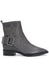 Lorena Antoniazzi Pointed Toe Ankle Boots In Grey