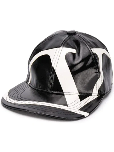 Valentino Garavani Vlogo Baseball Cap In Black