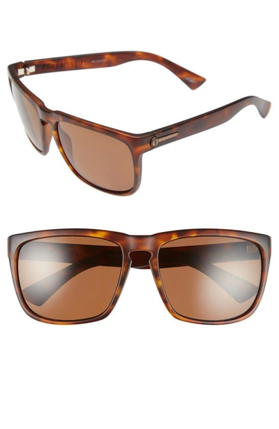 Electric Knoxville Xl 61mm Polarized Sunglasses In Matte Tort/ Bronze Polar