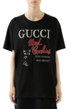 GUCCI MAD COOKIES EMBROIDERED GRAPHIC TEE,615044XJC0G