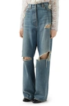 GUCCI RIPPED ECO WASHED ORGANIC COTTON JEANS,638045XDBFI