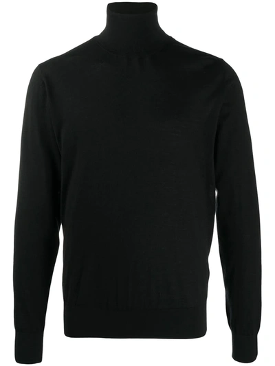 Dolce & Gabbana Embroidered Logo Roll-neck Jumper In Black