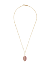 Isabel Marant Stone-pendant Chain Necklace In Rosewood