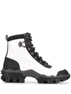 MONCLER TWO-TONE LACE-UP BOOTS