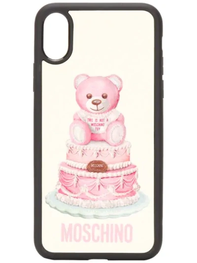 Moschino Teddy Bear Iphone Xs Max Case In Neutrals