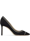 JIMMY CHOO ROMY 85 STUDDED PUMPS