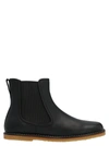 LOEWE LOEWE MEN'S BLACK LEATHER ANKLE BOOTS,M816S05X011100 44