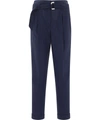 PESERICO PESERICO WOMEN'S BLUE LINEN trousers,P04795A08781061 38