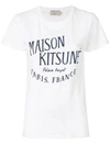 MAISON KITSUNÉ MAISON KITSUNÉ WOMEN'S WHITE COTTON T-SHIRT,AW00100KJ0005LT S