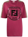 FENDI FENDI WOMEN'S PURPLE COTTON T-SHIRT,FAF127ADHAF1BGU XS