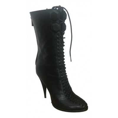 Pre-owned Givenchy Black Leather Boots