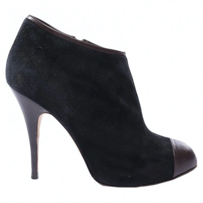 Pre-owned Giuseppe Zanotti Leather Ankle Boots In Black