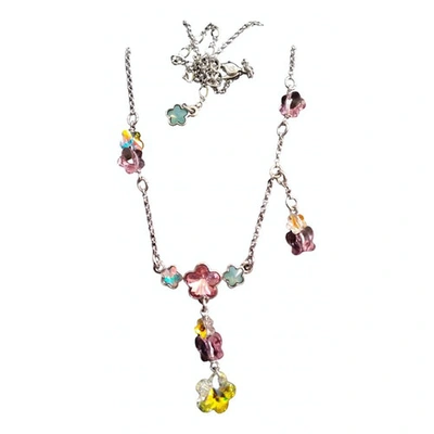 Pre-owned Swarovski Crystal Necklace In Multicolour