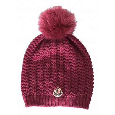 Pre-owned Moncler Pink Wool Hat