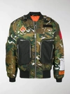 Heron Preston Camouflage-print Bomber Jacket In Green